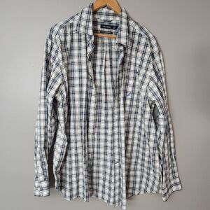 3/$25 Nautica Men's Button Down Plaid Shirt Size XXL 100% Cotton